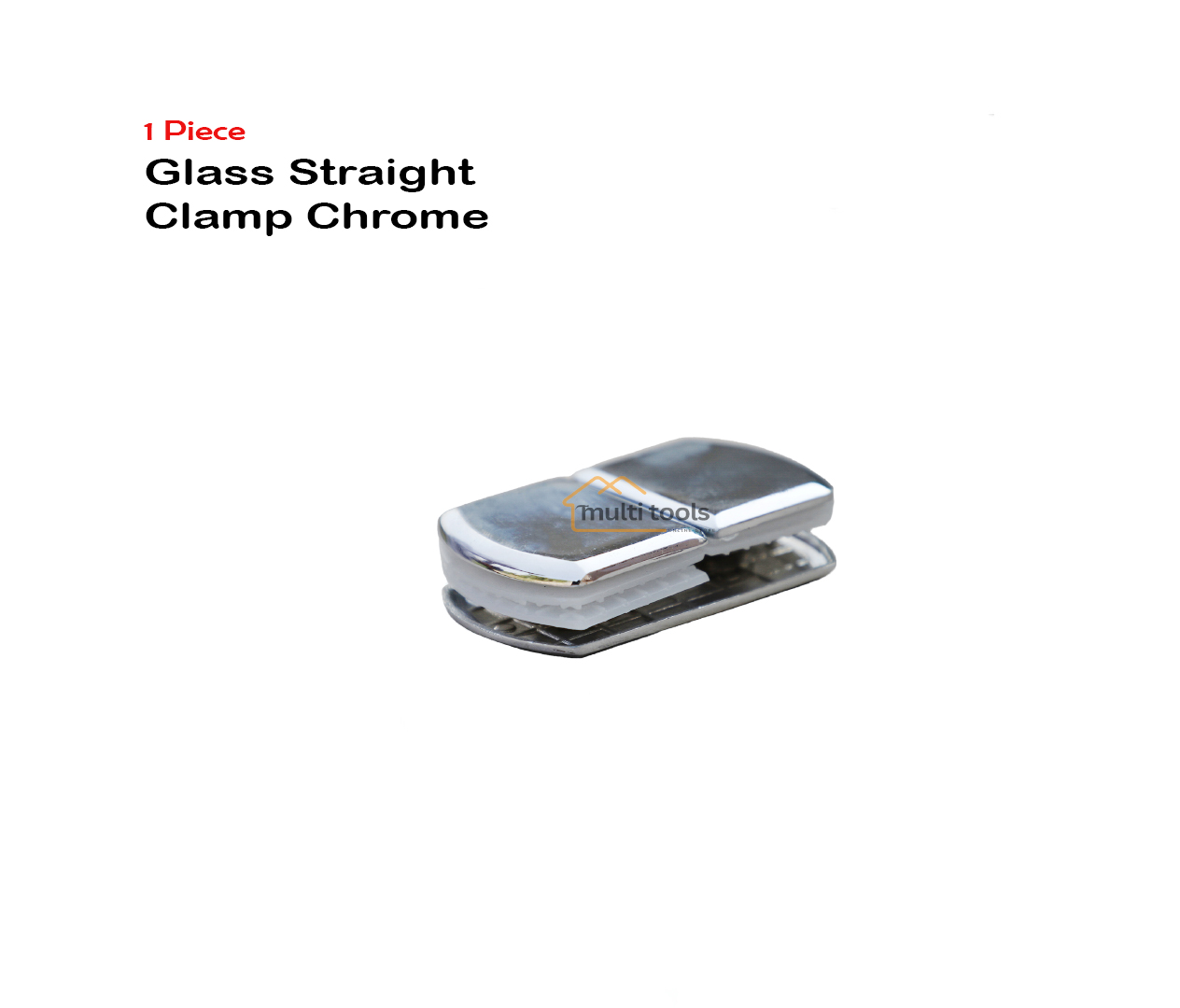 Glass Straight Clamp Chrome